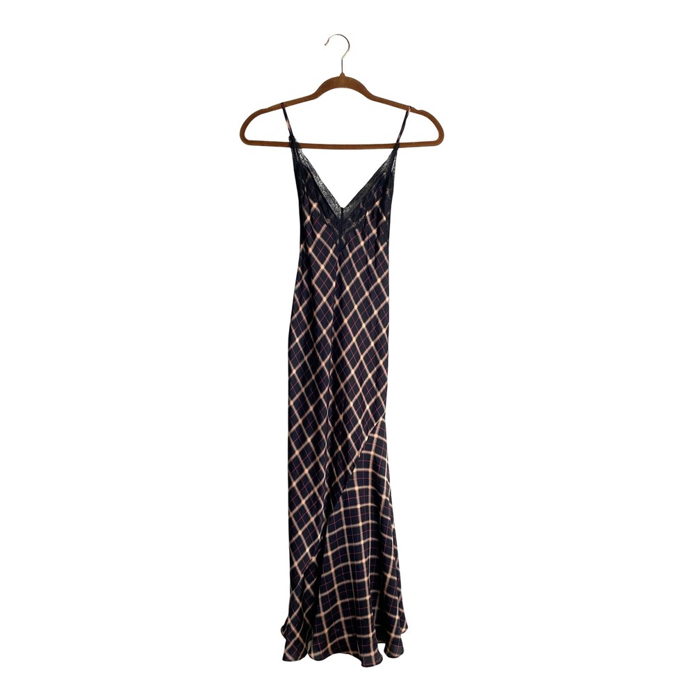 Vintage Victoria Secret Plaid Slip Dress Y2K 90s Grunge Whimsigoth Maxi XS